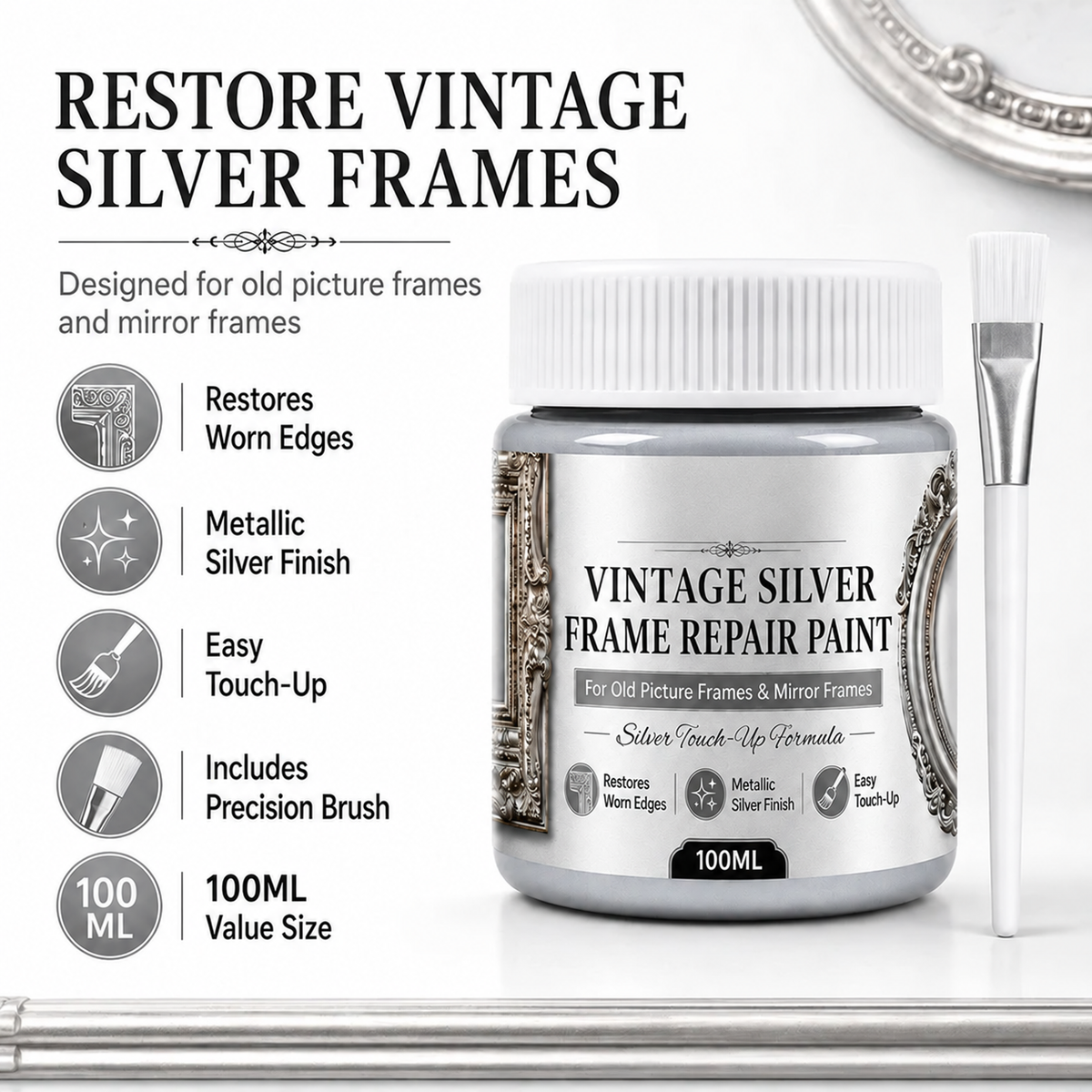 Gold Metallic Refinishing Repair Paste with Brush