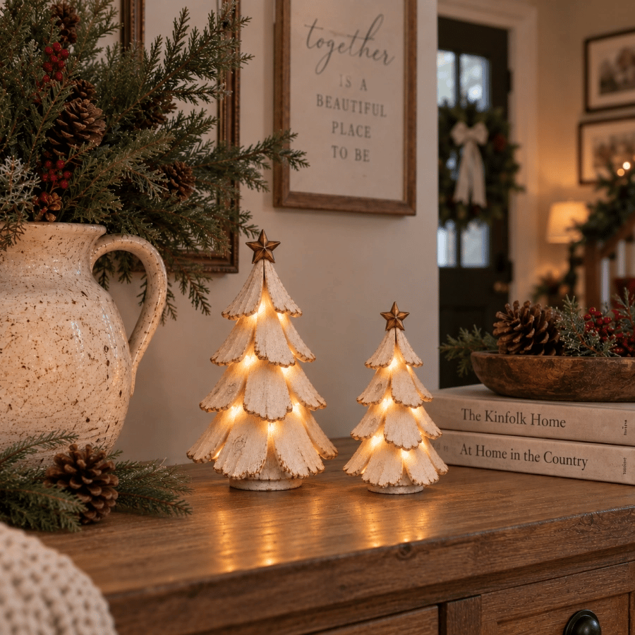 🎄Vintage Lighted Christmas Tree Figurine